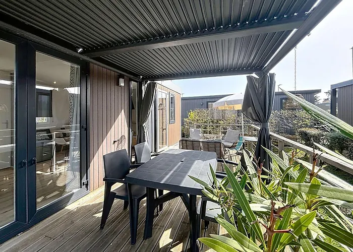 Mobil-home Grand Confort A - Plage, Piscine Chauffee, Fitness Et Parking - Fr-1-361a-66 * Jullouville-les-Pins